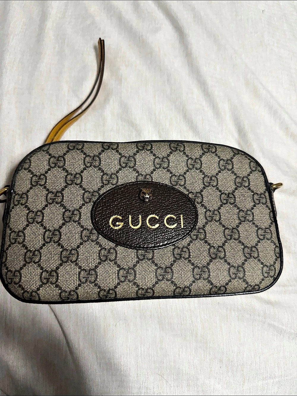 Gucci Neo Vintage GG Supreme Small Camera Bag Brown & Green